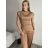 Souprava tunika krátký rukáv a kalhoty dlouhé dámská (S/M/L ONE SIZE) ITALSKÁ MÓDA IMWCA25316/DUR S/M hnědá