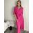 Šaty dlhé letné mušelínové krátky rukáv dámske (S/M/L ONE SIZE) TALIANSKA MÓDA IM424404/DUR tm. růžová M/L