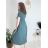 Šaty krtké letné krátky rukáv dámske (S/M/L ONE SIZE) TALIANSKA MÓDA IM425MARIA-L/DUR S / M béžová