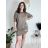 Šaty krátké oversize 3/4 dlouhý rukáv dámské  (M/L/XL ONE SIZE) ITALSKÁ MÓDA IMD25009