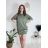 Šaty krátké oversize 3/4 dlouhý rukáv dámské  (M/L/XL ONE SIZE) ITALSKÁ MÓDA IMD25009