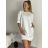 Šaty krátke oversize 3/4 dlhý rukáv dámske (M/L/XL ONE SIZE) TALIANSKA MÓDA IMD25009/DUR bílá L/XL
