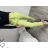 Nohavice letné dlhé strečové dámske (S/M ONE SIZE) TALIANSKA MÓDA IMPLI238115/DUR -   zelená khaki -   S / M