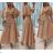 Šaty elegantné s opaskom krátky rukáv dámske (XS/S/M ONE SIZE) TALIANSKA MÓDA IMD25066
