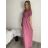 Šaty dlouhé letní krátký rukáv dámské (S/M/L ONE SIZE) ITALSKÁ MÓDA IM425MARIA-M/DU -   Černá -   S/M/L