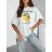 Tričko oversize krátky rukáv dámske (S/M/L ONE SIZE) TALIANSKA MÓDA IMWCH25427