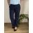 Nohavice elegantné dámske nadrozmer (44/46/48 ONE SIZE) TALIANSKA MÓDA IMWT25091/DUR 44/46/48 tmavo modrá