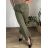 Nohavice elegantné dámske nadrozmer (44/46/48 ONE SIZE) TALIANSKA MÓDA IMWT25091/DUR 44/46/48 tmavo modrá