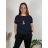 Tunika s príveskom krátky rukáv dámska nadrozmer (L/XL/2XL ONE SIZE) TALIANSKA MÓDA IMD23316/DU biela