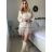 Šaty so svetrom bez rukávu dámske (S/M ONE SIZE) TALIANSKA MÓDA IMWAE234284/DUR hnedá S/M