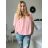 Tunika blúzka krátky rukáv dámska nadrozmer (52/54/56 ONE SIZE) TALIANSKA MODA IM424128