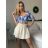 Croptop elegantní krátký rukáv dámský (S/M ONE SIZE) ITALSKÁ MÓDA IMPBB24B11253A