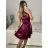Šaty elegantné spoločenské na ramienka dámske Lolita (XS/S ONE SIZE) TALIANSKA MóDA IM322461/DUR XS/S fialová