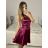 Šaty elegantné spoločenské na ramienka dámske Lolita (XS/S ONE SIZE) TALIANSKA MóDA IM322461/DUR XS/S fialová