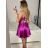Šaty elegantné spoločenské na ramienka dámske Lolita (XS/S ONE SIZE) TALIANSKA MóDA IM322461/DUR XS/S fialová