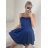 Šaty elegantné spoločenské na ramienka dámske Lolita (XS/S ONE SIZE) TALIANSKA MóDA IM322461/DUR XS/S fialová
