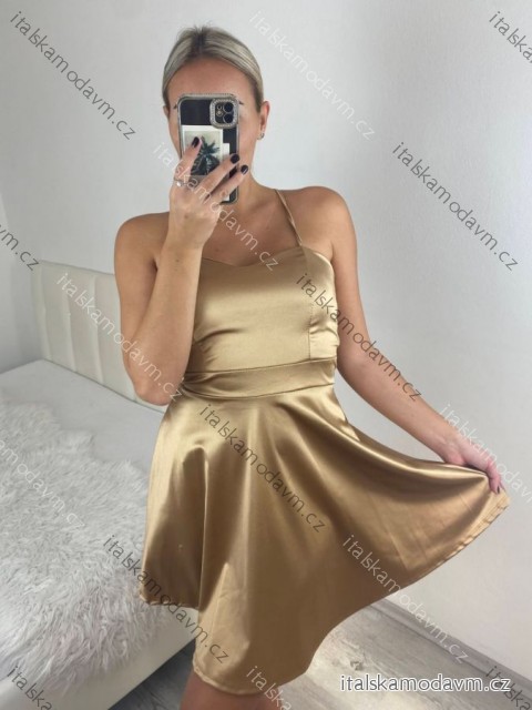 Šaty elegantní společenské na ramínka dámské Lolita (XS/S ONE SIZE) ITALSKá MóDA IM322461/DUR