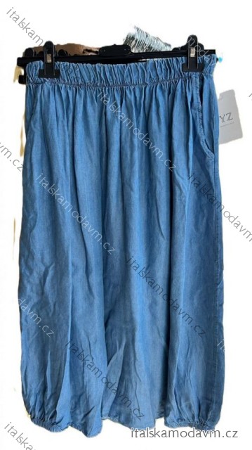 Sukňa riflová stredne dlhá dámska (S/M/L ONE SIZE) TALIANSKA MÓDA IM425261