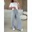 Kalhoty dlouhé letní dámské (S/M/L ONE SIZE) ITALSKÁ MÓDA IMD25125