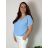 Tunika/blúzka krátky rukáv dámska nadrozmer (2XL/3XL/4XL ONE SIZE) TALIANSKA MÓDA IMD231458