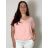 Tunika/halenka krátký rukáv dámská nadrozměr (2XL/3XL/4XL ONE SIZE) ITALSKÁ MÓDA IMD231458/DUR -   růžová starorůžová -   2XL/3XL