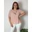 Tunika elegantní s přívěskem krátky rukáv dámska nadrozmer (46/48/50 ONE SIZE) TALIANSKA MÓDA IMSM25MILANO/DU 48/50 ružová staroružová