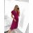 Šaty elegantný krátky rukáv dámske (S/M ONE SIZE) TALIANSKA MóDA IM923010