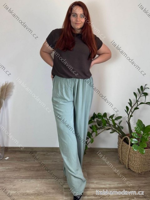 Nohavice dlhé letné dámske nadrozmer DANIELLA (52/54/56 ONE SIZE) TALIANSKA MÓDA IM425DANIELLA/DU