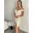Šaty elegantní carmen krátké bez rukávu dámské (S/M ONE SIZE) ITALSKá MóDA IM322308