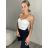 Croptop elegantní na ramínka dámský (S/M ONE SIZE) ITALSKÁ MÓDA IMM24M25206