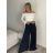 Nohavice dlhé letné dámske AURORA (S/M/L ONE SIZE) TALIANSKA MÓDA IMD25116/DUR S/M/L tmavo béžová