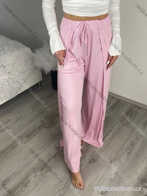 Nohavice dlhé letné dámske AURORA (S/M/L ONE SIZE) TALIANSKA MÓDA IMD25116/DUR S/M/L růžová světlá
