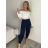 Nohavice letné dlhé oversize dámske ELENA (S/M/L ONE SIZE) TALIANSKA MÓDA IMD24130/DUR vínová S/M/L