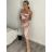 Šaty elegantné saténové spoločenské na ramienka dámske (S/M ONE SIZE) TALIANSKA MÓDA IM322MONICA/DR fialová S/M