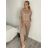 Souprava úpletová svetr s kapucí a kalhoty dámská (S/M ONE SIZE) ITALSKÁ MÓDA IMPMD237076