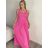 Šaty  letní bez rukávu dámské (S/M/L ONE SIZE) ITALSKÁ MÓDA IMSM25BELLA/DR S/M/L Černá