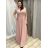 Šaty letné dlhé elegantné bez rukávov dámske (42/44/46 ONE SIZE) TALIANSKA MÓDA IMPSH2480566A/DUR 44/46 tmavo smaragdová