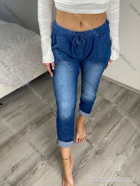 Nohavice strečové dámske (S/M/L ONE SIZE) TALIANSKA MÓDA IMSM25SIENA/DUR S/M/L modrá
