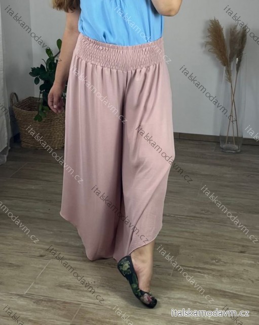 Nohavice letné háremky dlhé dámske (S/M/L ONE SIZE) TALIANSKA MÓDA IMD24199/DUR starorůžová S/M/L