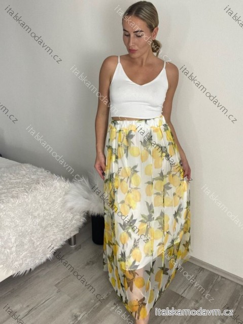Sukně dlouhá tylová dámská LEMON (S/M/L ONE SIZE) ITALSKÁ MÓDA IM425272/DUR S/M žlutá