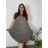 Šaty oválne letné voľnočasové oversize krátky rukáv dámske (XL/2XL/3XL ONE SIZE) TALIANSKA MÓDA IM422510/DUR   fialová   2XL/3XL