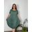 Šaty oválné letní volnočasové oversize krátký rukáv dámské MONZA (XL/2XL/3XL ONE SIZE) ITALSKÁ MÓDA IM422510