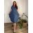 Šaty oversize letní krátký rukáv dámské nadrozměr (52/54/56 ONE SIZE) ITALSKÁ MÓDA IM425173/DU 52/54 zelená khaki