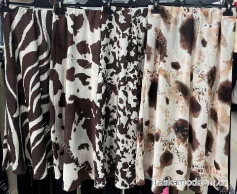 Sukně dlouhá saténová cowprint dámská (XS/S/M ONE SIZE) ITALSKÁ MÓDA IMM25M4323