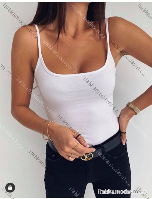 Tilko letné na ramienka dámske (S/M ONE SIZE) TALIANSKA MÓDA IMM20032/DU bílá