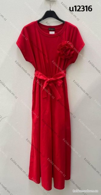 Šaty dlhé krátky rukáv dámske (S/M/L ONE SIZE) TALIANSKA MÓDA IMM25M12316
