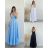 Šaty dlouhé letní elegantní na ramínka dámské (XS/S/M ONE SIZE) ITALSKÁ MÓDA IMM25M33330