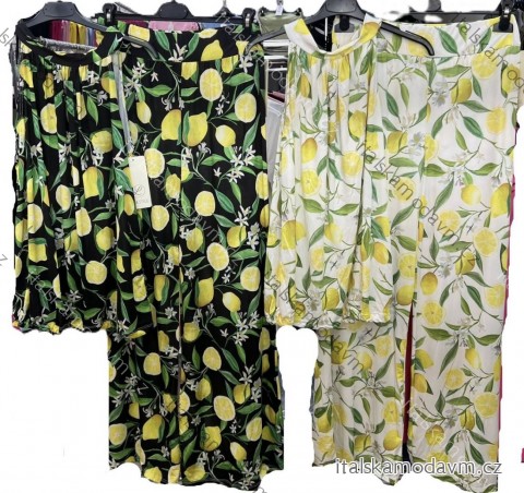 Souprava letní tílko a kalhoty dlouhé icecool lemon dámské (XS/S/M ONE SIZE) ITALSKÁ MÓDA IMM25M067