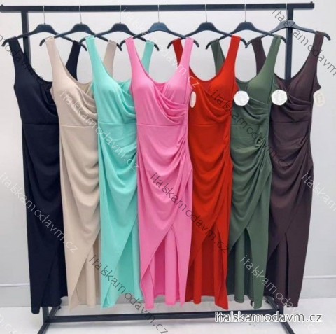 Šaty elegantní letní na ramínka dámské (XS/S/M ONE SIZE) ITALSKÁ MÓDA IMM25M41272