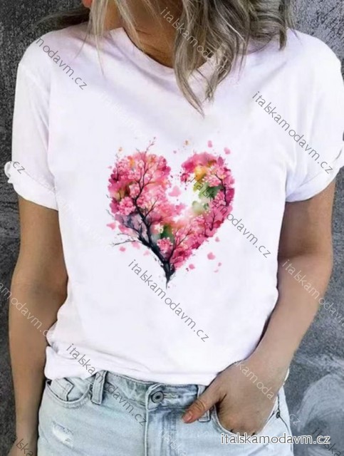 Tričko krátky rukáv dámske (XS/S/M ONE SIZE) TALIANSKA MÓDA IMM25M2415B